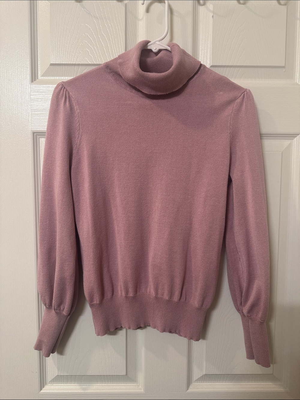Soft Pink Turtleneck Sweater for Women
